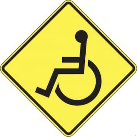 Accuform CROSSING SIGN WHEELCHAIR 24 X 24 DG FRW775DP FRW775DP